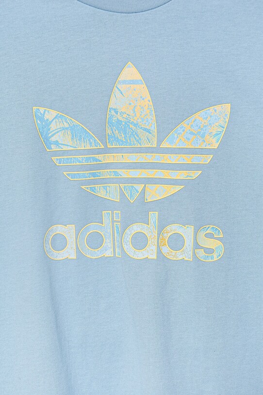 adidas Originals tricou de bumbac pentru copii albastru JD2915
