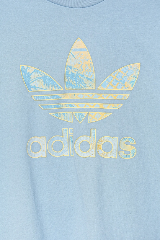 Παιδικό βαμβακερό μπλουζάκι adidas Originals μπλε JD2915