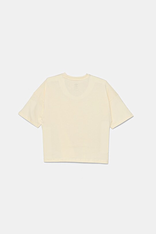Мальчик Детская хлопковая футболка adidas Originals JD2916 бежевый