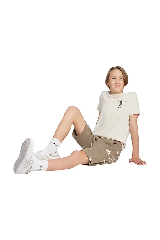 Детская хлопковая футболка adidas Performance JX1948