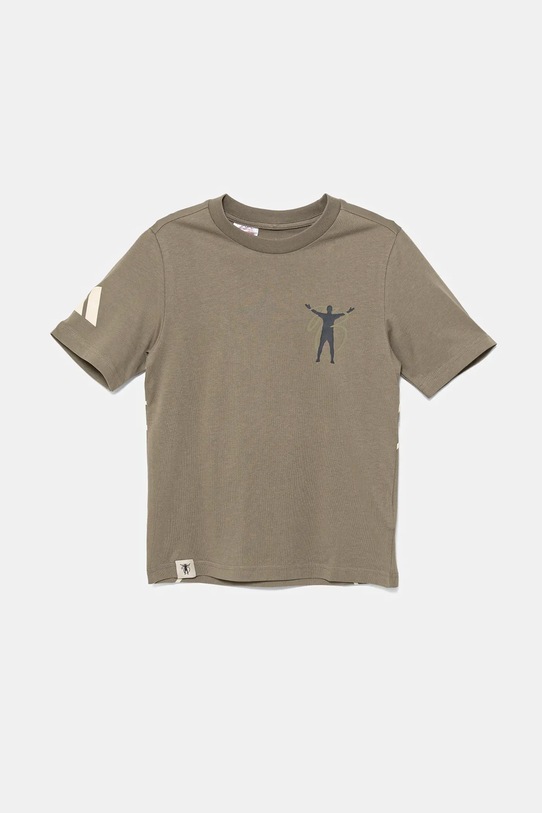 adidas Performance t-shirt bawełniany dziecięcy nadruk zielony JY1877