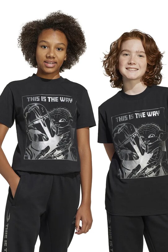 Dětské tričko adidas x Star Wars s elastanem černá JD4547