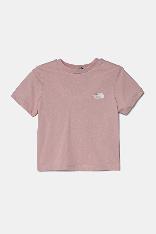 Detské bavlnené tričko The North Face KID BOX NSE S/S TEE bavlna ružová NF0A89H50UI1
