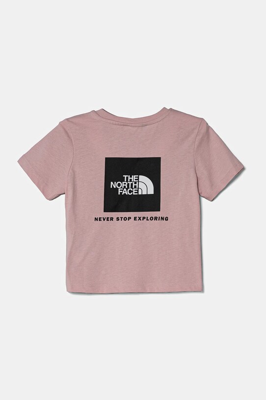 Detské bavlnené tričko The North Face KID BOX NSE S/S TEE NF0A89H50UI1 ružová SS25