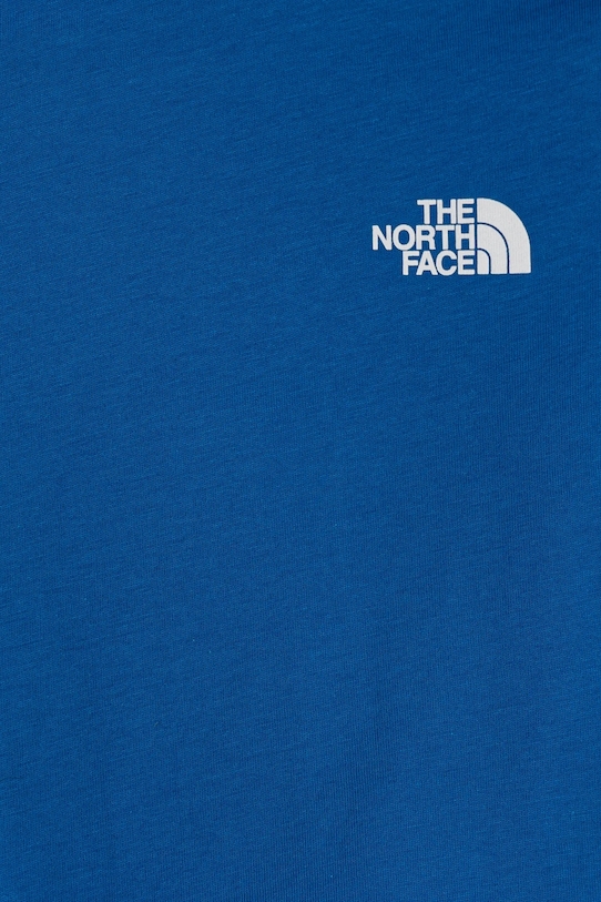 Chłopiec The North Face t-shirt bawełniany dziecięcy KID BOX NSE S/S TEE NF0A89H5T4S1 niebieski