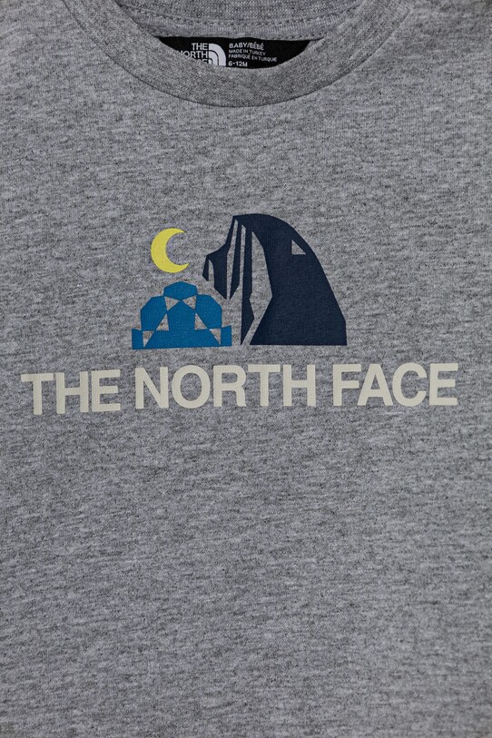 Băieți The North Face tricou din bumbac pentru bebelusi BABY GRAPHIC S/S TEE NF0A8AXDDYX1 gri