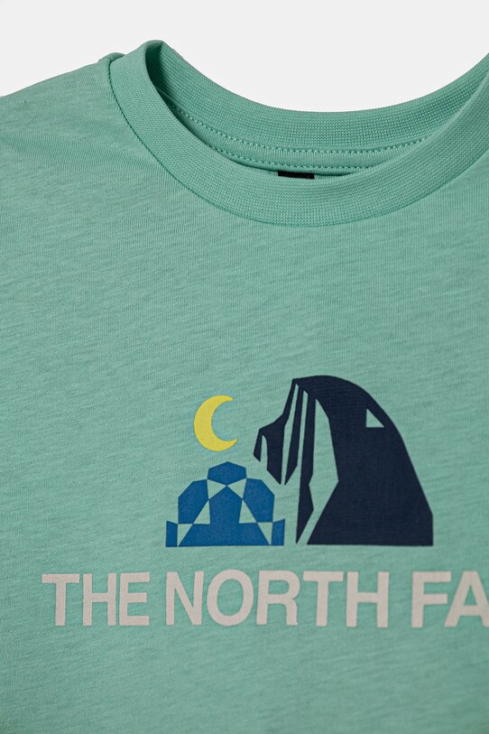 Chlapec Detské bavlnené tričko The North Face KID GRAPHIC S/S TEE NF0A8AXE6EI1 tyrkysová