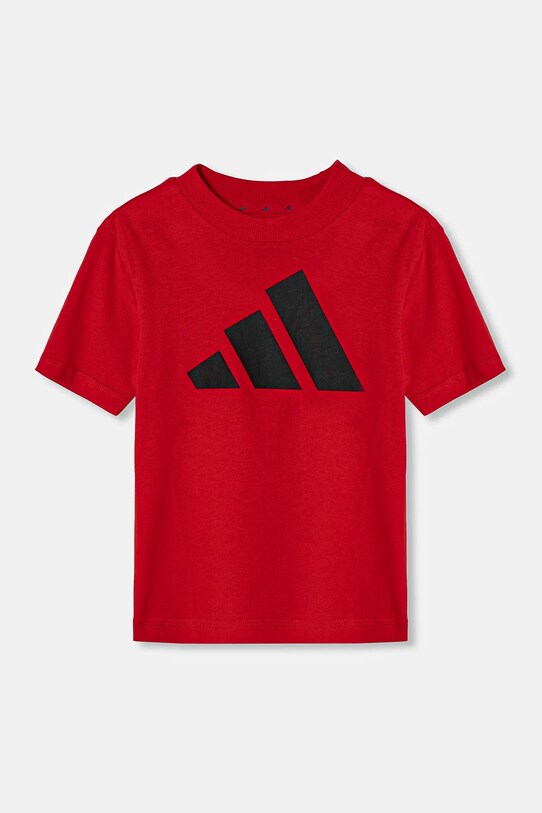 adidas tricou de bumbac pentru copii JN8007 rosu SS25