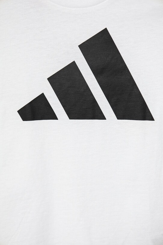 Παιδικό βαμβακερό μπλουζάκι adidas λευκό JC9659