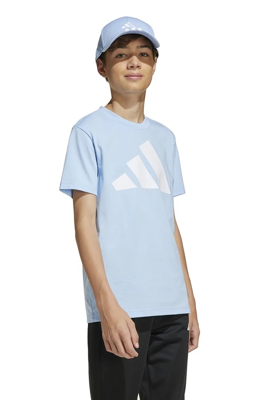 Băieți adidas tricou de bumbac pentru copii JC9665 albastru