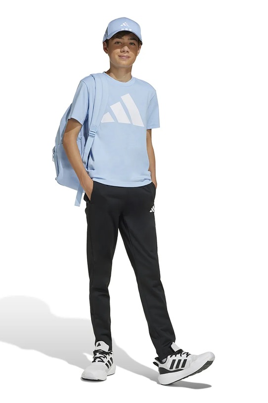 adidas tricou de bumbac pentru copii JC9665 albastru