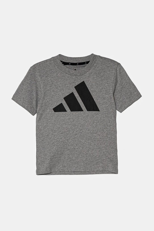 adidas tricou de bumbac pentru copii JC9663 gri SS25