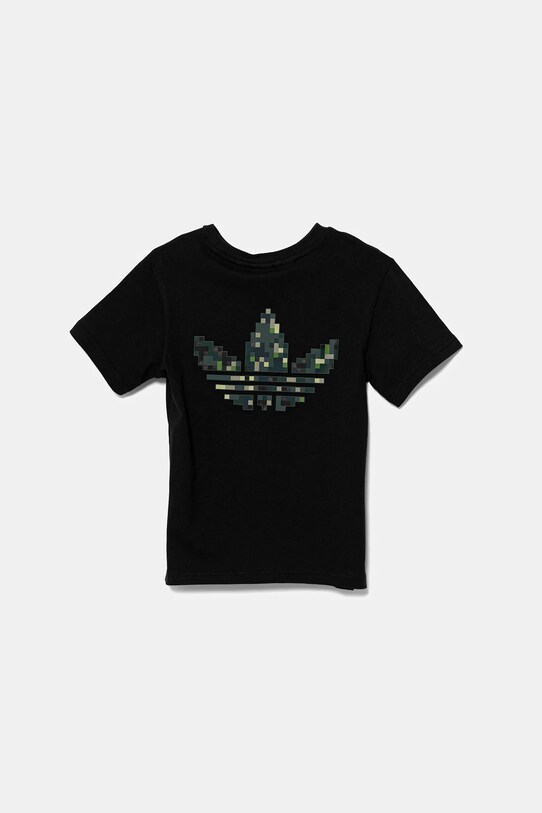 Хлопчик Дитяча бавовняна футболка adidas Originals JZ9940 чорний