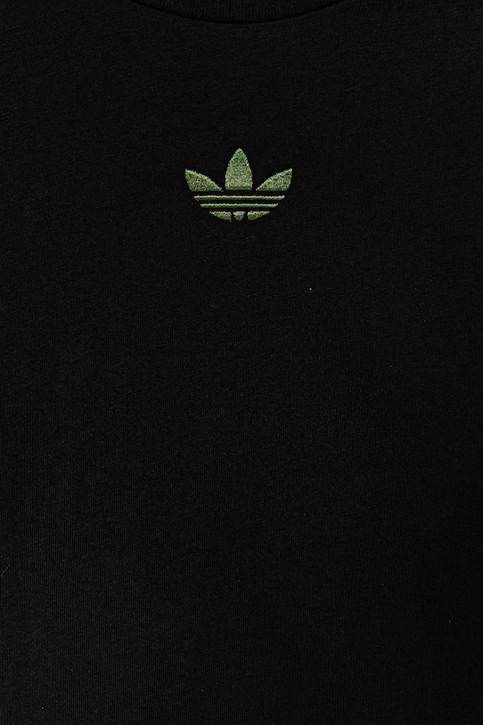 Παιδικό βαμβακερό μπλουζάκι adidas Originals μαύρο JZ9940