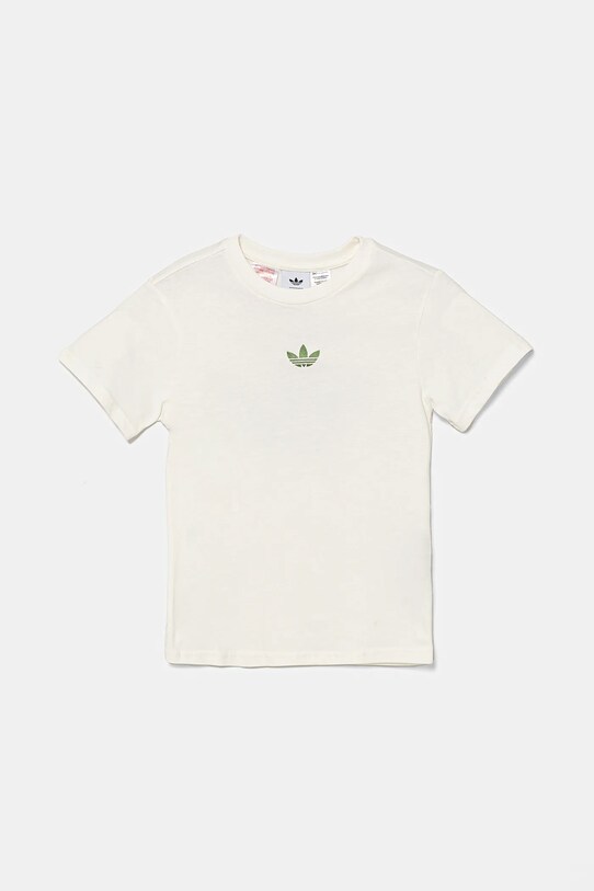 Детская хлопковая футболка adidas Originals JY8374 бежевый SS25