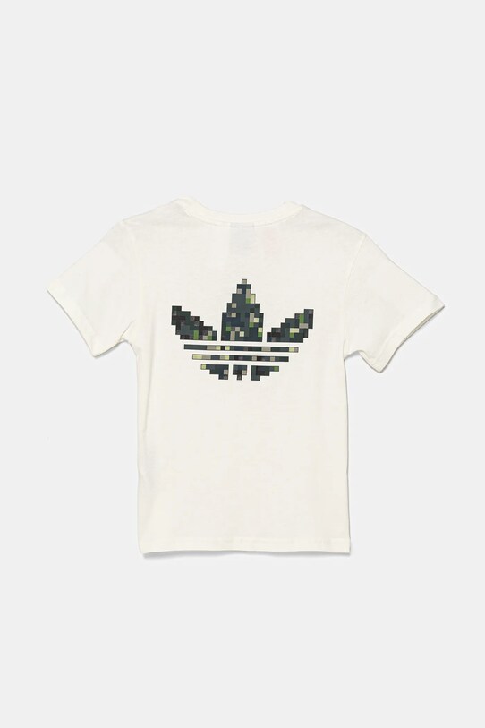 Мальчик Детская хлопковая футболка adidas Originals JY8374 бежевый