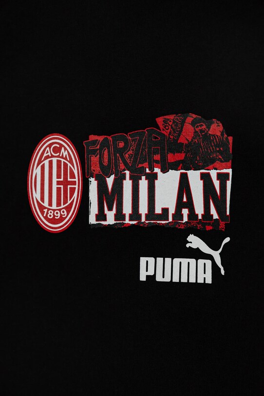 Мальчик Детская хлопковая футболка Puma ACM ftblNRGY Tee 779316 чёрный