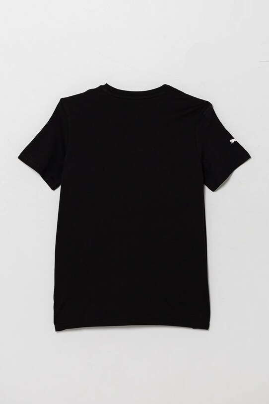 Дитяча бавовняна футболка Puma BMW MMS ESS LOGO TEE 621264.01 чорний SS25