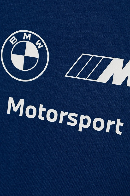 Chłopiec Puma t-shirt bawełniany dziecięcy BMW MMS ESS LOGO TEE 621264 granatowy