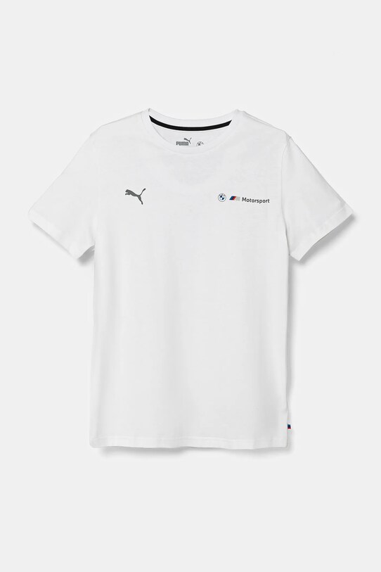 Puma t-shirt bawełniany dziecięcy BMW MMS ESS LOGO TEE 2 pozostałe biały 627533