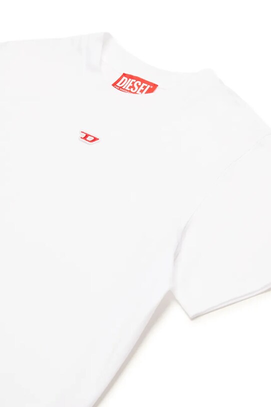 Хлопчик Дитяча бавовняна футболка Diesel TDIEGORD T-SHIRT J02237 білий