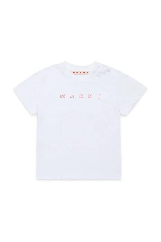 Детская хлопковая футболка Marni MT276B T-SHIRT хлопок белый M01438
