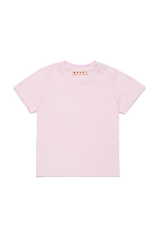 Marni tricou de bumbac pentru copii MT276B T-SHIRT print roz M01438