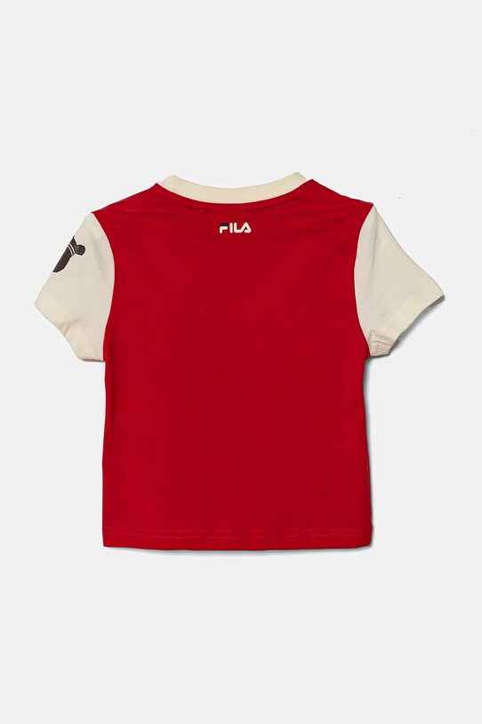 Detské bavlnené tričko Fila LUBAN FAK0394 červená SS25