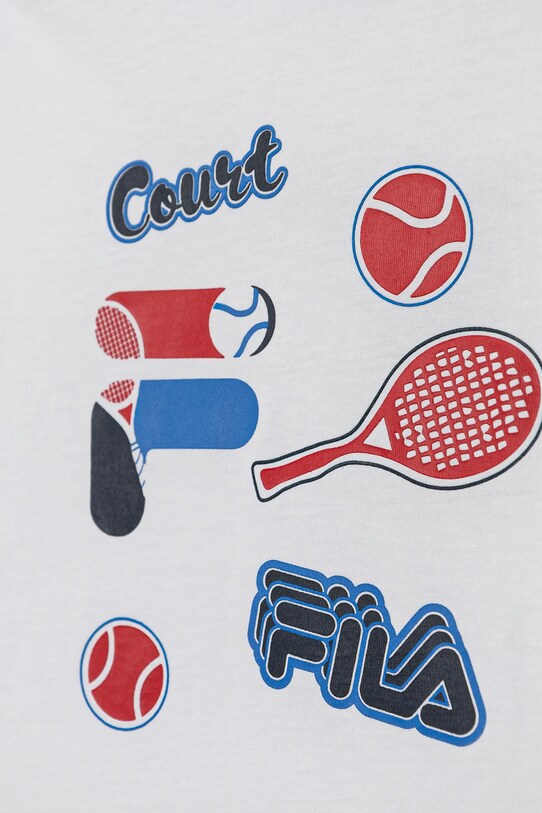 CHLAPEC Dětské bavlněné tričko Fila LOPAR FAK0408 bílá