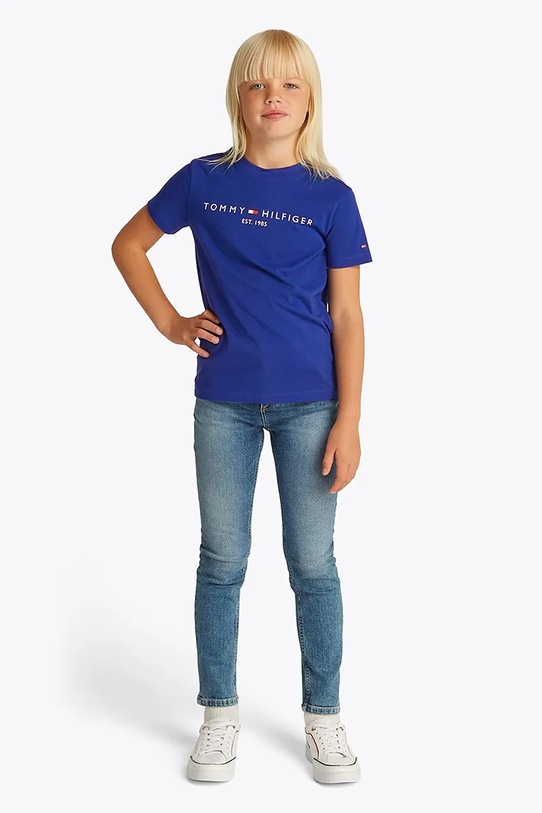 Tommy Hilfiger t-shirt dziecięcy bawełniany pozostałe niebieski KS0KS00397.74.122.PPYA