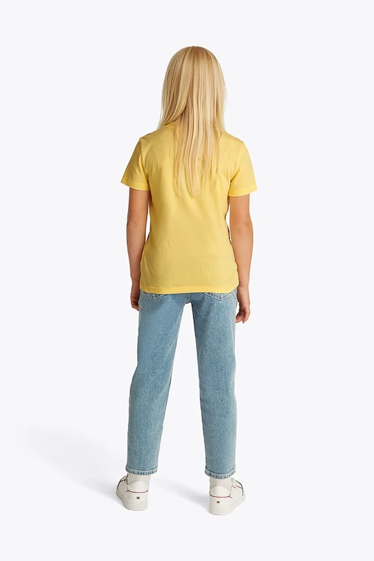 Tommy Hilfiger t-shirt dziecięcy bawełniany żółty KS0KS00397.74.122.PPYA