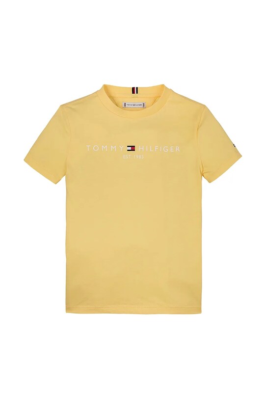 Tommy Hilfiger t-shirt bawełniany dziecięcy KS0KS00397.128.176.PPYA żółty SS25