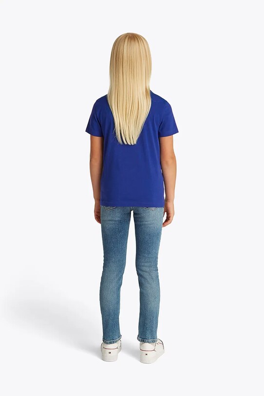 Dětské bavlněné tričko Tommy Hilfiger fialová KS0KS00397.128.176.PPYA