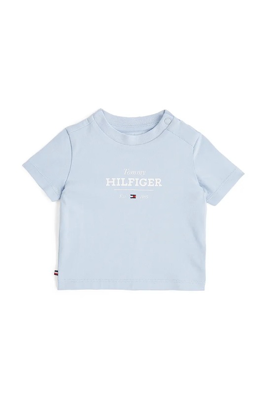 Tommy Hilfiger t-shirt niemowlęcy z elastanem niebieski KN0KN02033.PPYA