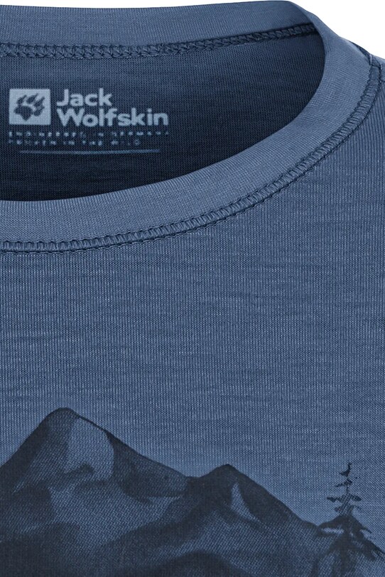 Дитяча футболка Jack Wolfskin HIKING GRAPHIC T KIDS блакитний A64183.116.152
