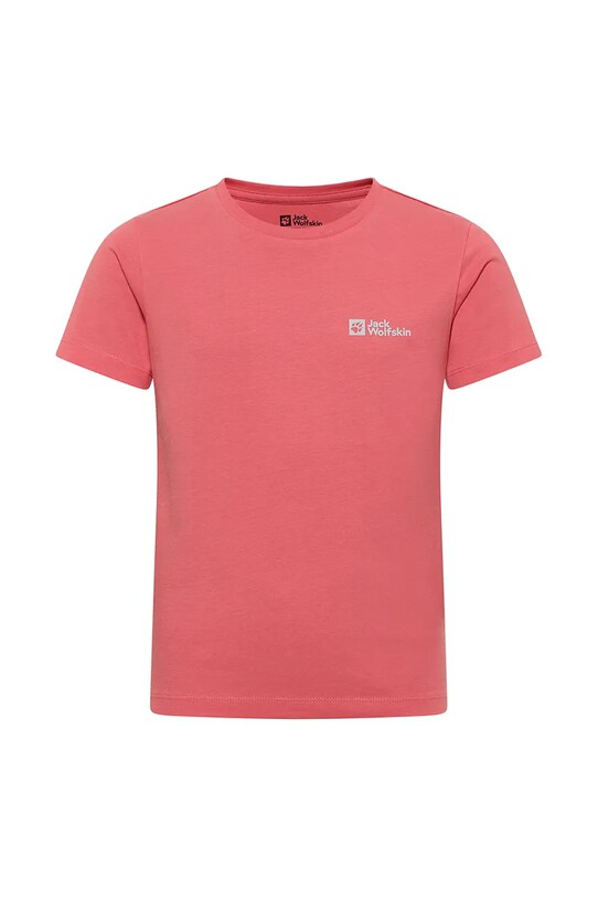 Jack Wolfskin t-shirt in cotone per bambini ESSENTIAL COTTON T K A64184.116.152 rosa SS25