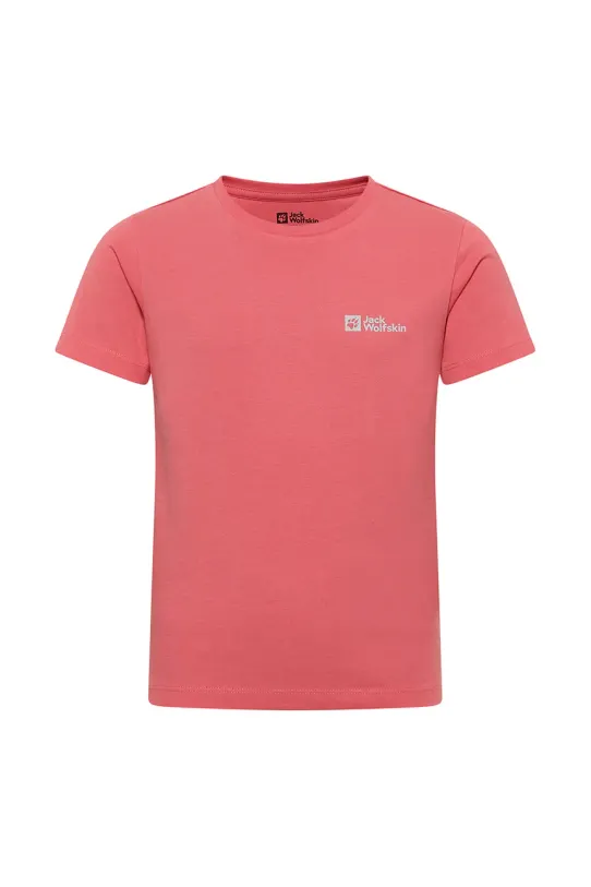 Jack Wolfskin t-shirt bawełniany dziecięcy ESSENTIAL COTTON T K A64184.164.176 różowy SS25