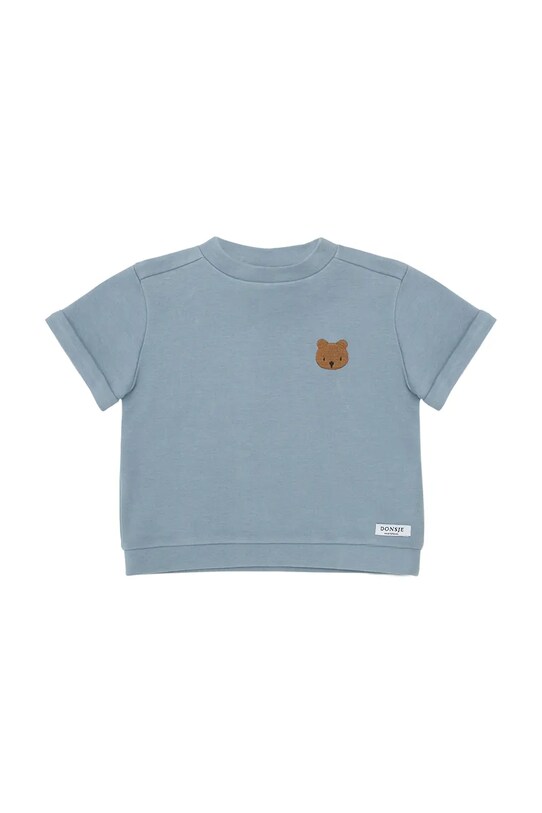 Pamučna majica kratkih rukava za bebe Donsje Jarne T-shirt Bear 4081801.68.92 plava SS25