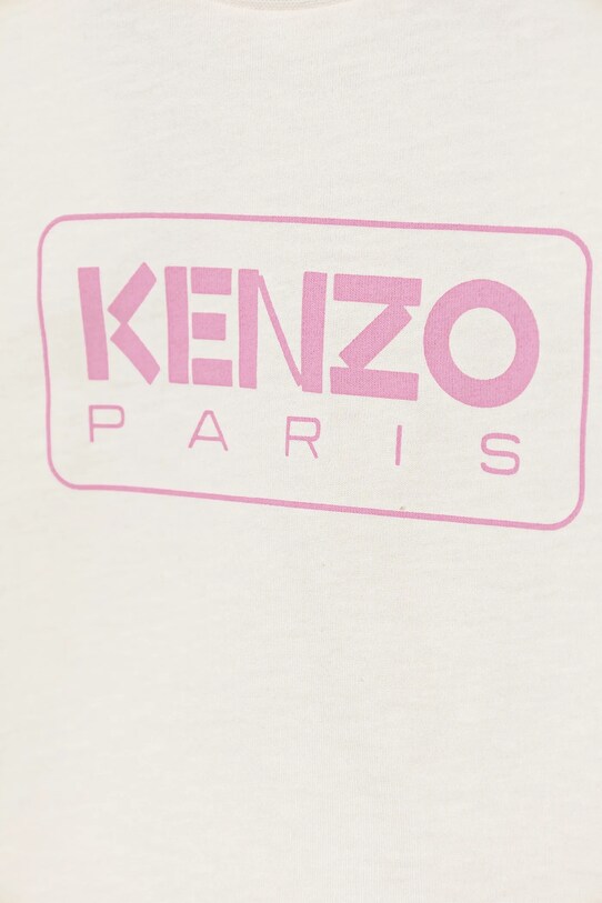 Chłopiec Kenzo Kids t-shirt bawełniany dziecięcy K60972.71.81 beżowy