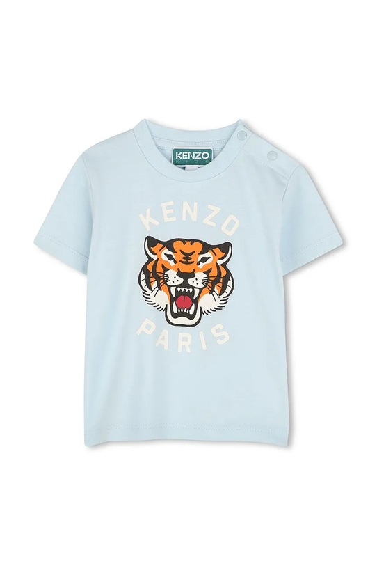 Dječja pamučna majica kratkih rukava Kenzo Kids print plava K60977.86.102