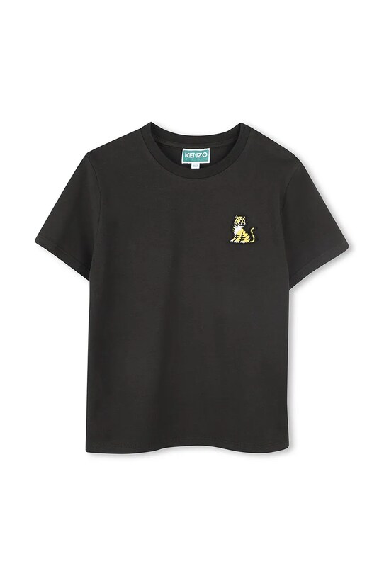 Otroška bombažna kratka majica Kenzo Kids Okrogel modra K61138.162
