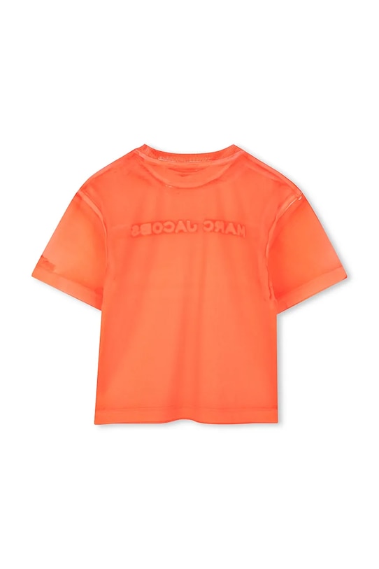 Deklice Otroška bombažna kratka majica Marc Jacobs W60446.86.108 oranžna