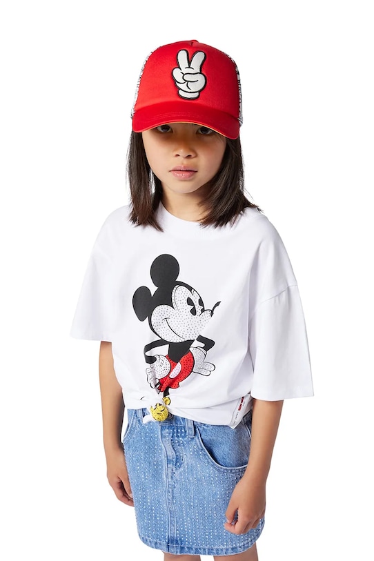 Dětské bavlněné tričko Marc Jacobs kulatý bílá W60447.156