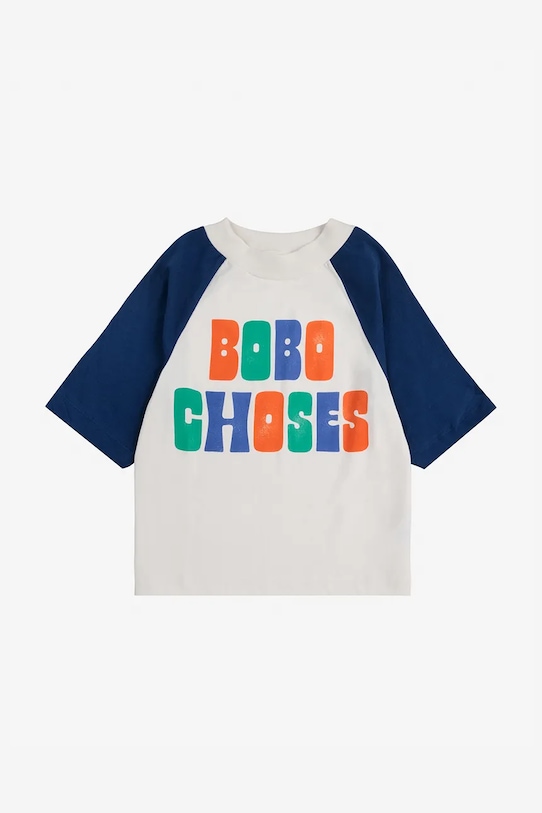 Bobo Choses tricou de bumbac pentru copii 125AC125 alb SS25