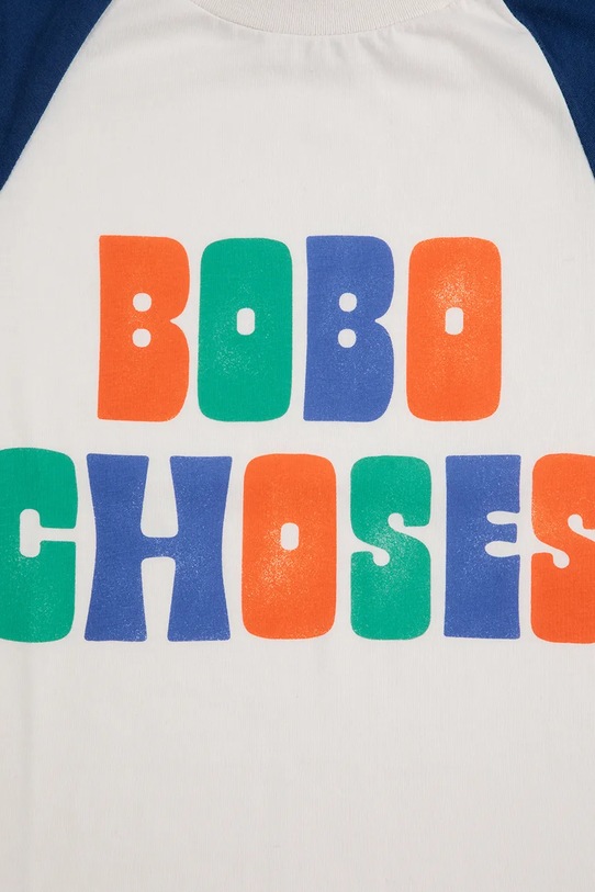 Băieți Bobo Choses tricou de bumbac pentru copii 125AC125 alb