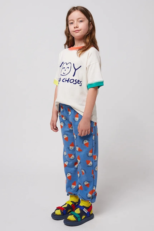 Детская хлопковая футболка Bobo Choses Smiling 125AC014 белый