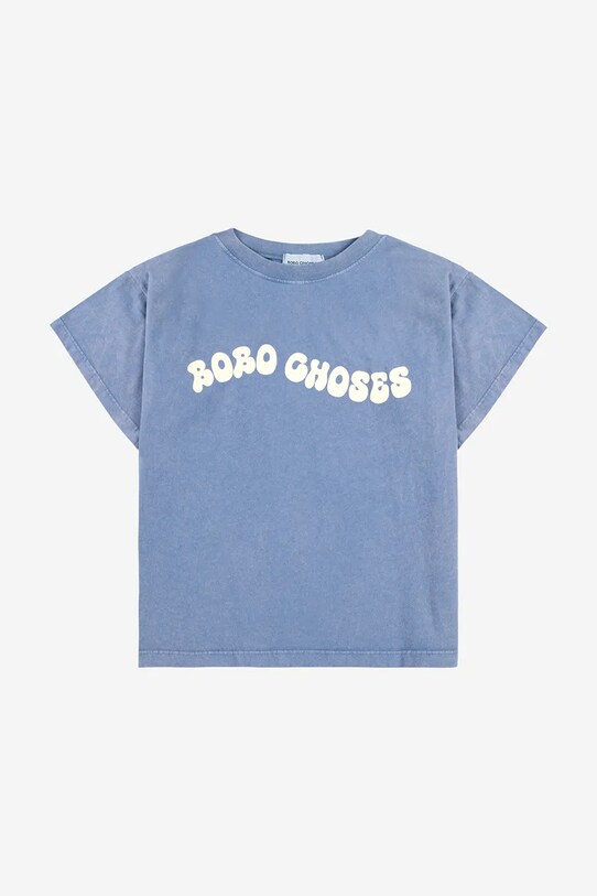 Дитяча бавовняна футболка Bobo Choses Wavy 125AC013 блакитний SS25