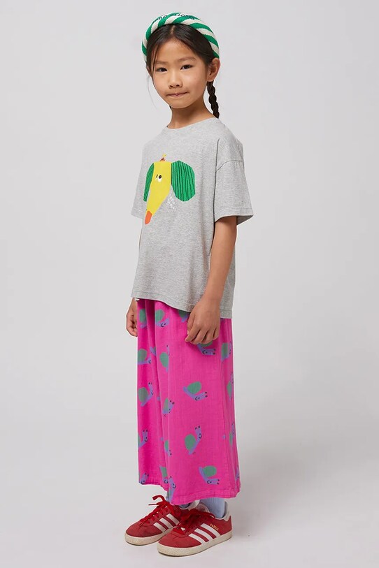 Dětské bavlněné tričko Bobo Choses Happy Dog 125AC012 šedá