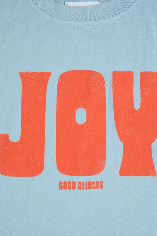 Хлопчик Дитяча бавовняна футболка Bobo Choses Joy 125AC010 блакитний