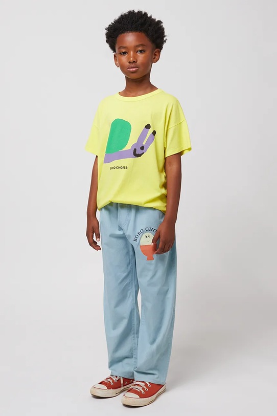 Дитяча футболка Bobo Choses Funny Snail 125AC004 жовтий